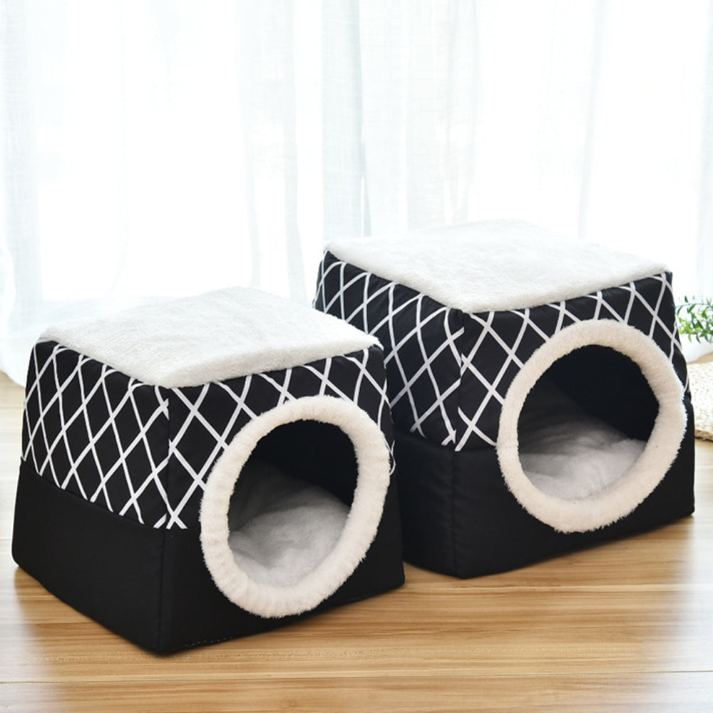 Villa lit pour chien et chat - Capsule spatiale double usage
