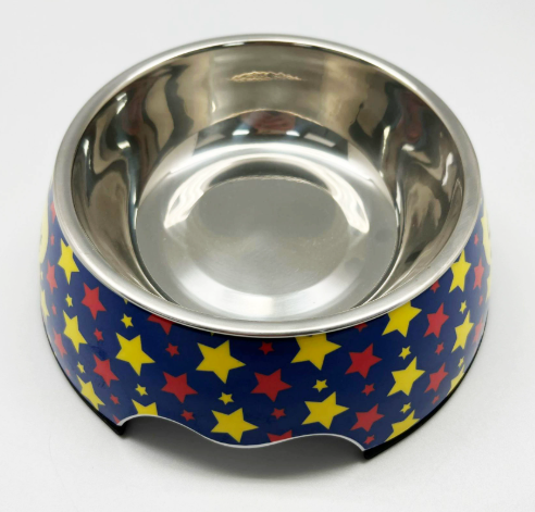 Gamelle double usage antidérapante en acier inoxydable pour animaux de compagnie