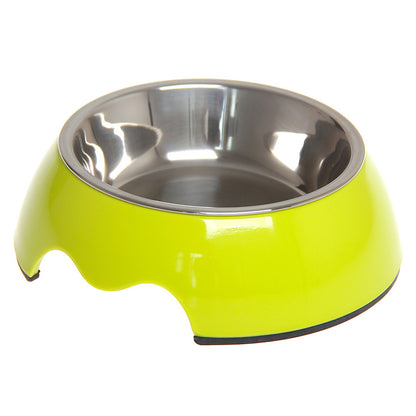 Gamelle double usage antidérapante en acier inoxydable pour animaux de compagnie