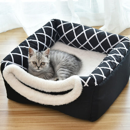 Villa lit pour chien et chat - Capsule spatiale double usage