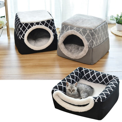 Villa lit pour chien et chat - Capsule spatiale double usage