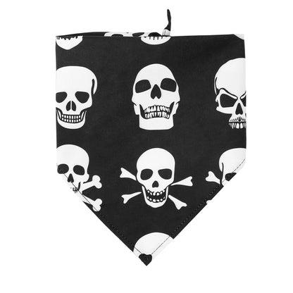 Einlagiges Halloween-Hundebademantel mit Totenkopfmotiv