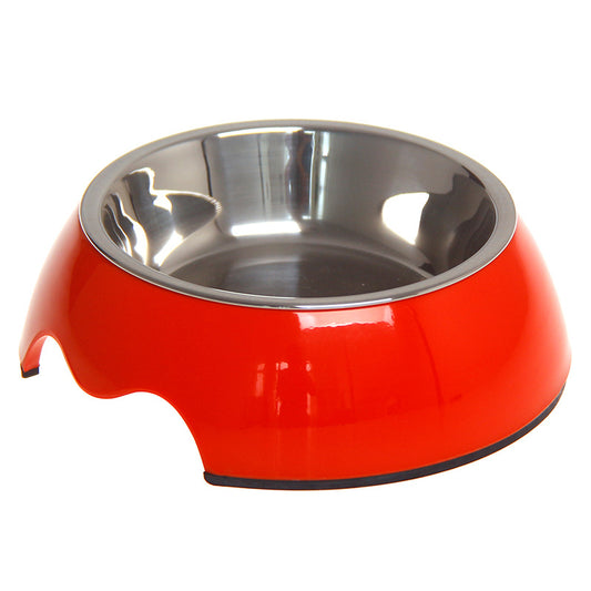 Gamelle double usage antidérapante en acier inoxydable pour animaux de compagnie