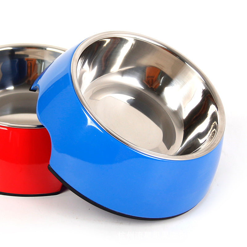Gamelle double usage antidérapante en acier inoxydable pour animaux de compagnie