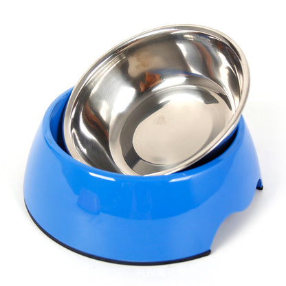 Gamelle double usage antidérapante en acier inoxydable pour animaux de compagnie