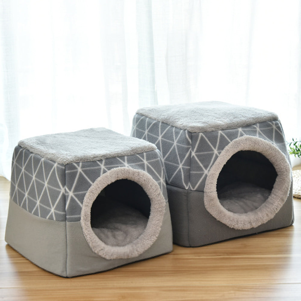 Villa lit pour chien et chat - Capsule spatiale double usage