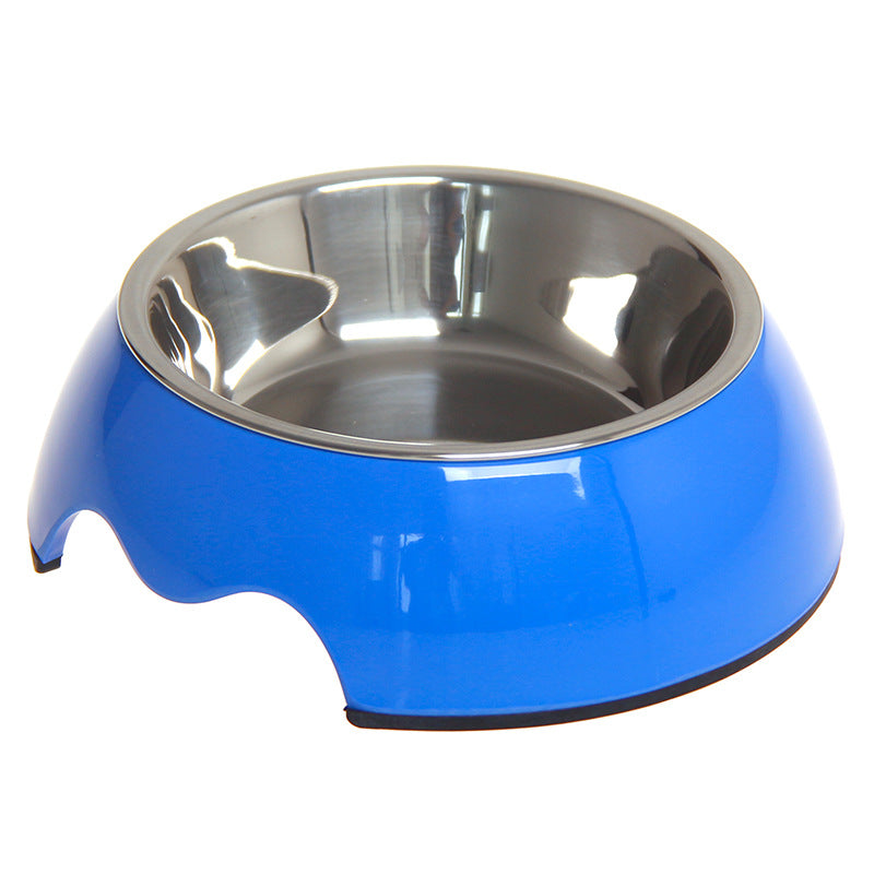 Gamelle double usage antidérapante en acier inoxydable pour animaux de compagnie